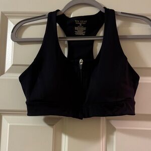 Tek Gear Women's Black Zip Sports Bra